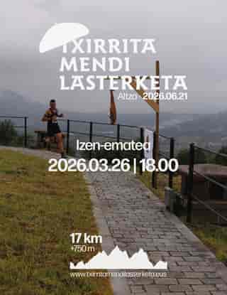 Txirrita Mendi Lasterketa 2026 en Donostia / San Sebastián (16.6km, 7.5km, 9.1km)