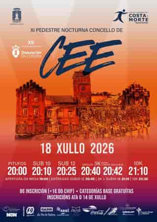 XI Carreira Pedestre Nocturna Concello de Cee en Cee (0.4km, 1.2km, 1.2km, 3.1km, 3.1km, 9.3km)