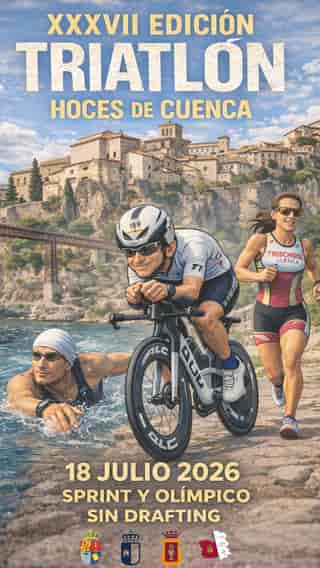 Triatlón Hoces de Cuenca en Cuenca, España (51.5km, 25.75km, 25.75km, 51.5km)