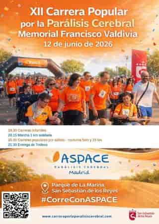 XII Carrera Popular por la Parálisis Cerebral - Memorial Francisco Valdivia en San Sebastián de los Reyes (5km, 10km, 1km, 0.5km)