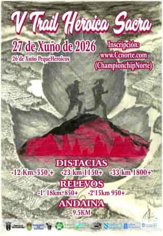 V TRAIL HEROICA SACRA en Chantada (33km, 33km, 23km, 12km, 12km, 9km)