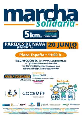 III MARCHA POPULAR SOLIDARIA PAREDES DE NAVA ERMITA DE CAREJAS en Paredes de Nava (5km, 5km, 5km)