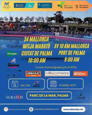 34a 1/2 Marató Ciutat de Palma - 10K Port de Palma 2027 en Palma (21.0975km, 10km)