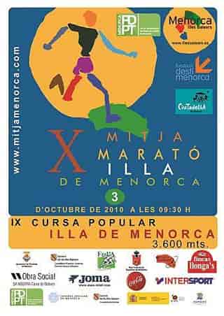 X Mitja Marató Illa de Menorca 2010 en Ciutadella (21.097km)