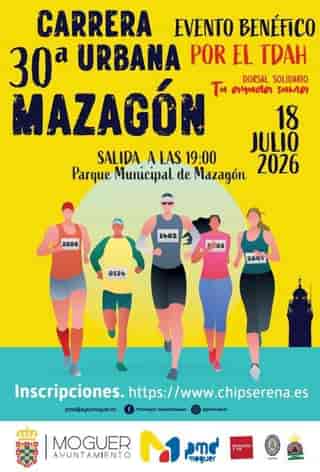 30
A Carrera Urbana Mazagón - Evento Benéfico por el TDAH en Mazagón (5km)