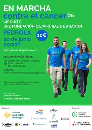 En Marcha contra el Cáncer '26 Circuito DPZ Fundación Caja Rural de Aragón Pedrola en Pedrola (5km)