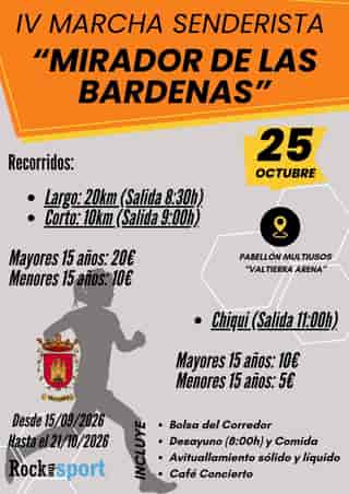 IV MARCHA SENDERISTA "MIRADOR DE LAS BARDENAS" en Valtierra (20km, 10km, 5km)