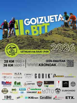 Goizuetako BTT Martxa 2026 en Goizueta (41.5km, 28km)