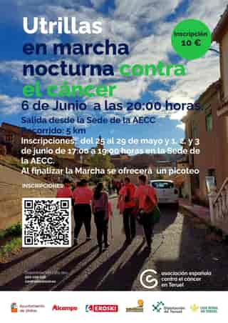 Utrillas en marcha nocturna contra el cáncer en Utrillas (5km)