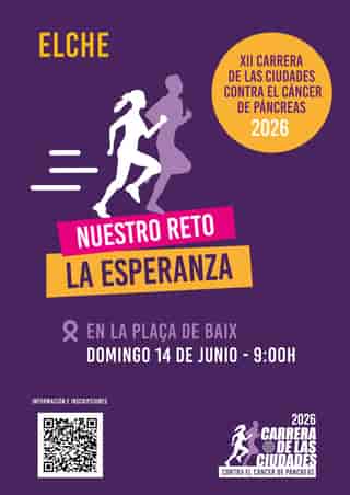 XII CARRERA CONTRA EL CÁNCER DE PÁNCREAS -Elche 2026 en Elx (5km, 5km, 5km)