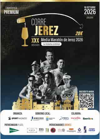 XXX Media Maratón Jerez 2026 en Jerez de la Frontera (21.097km)