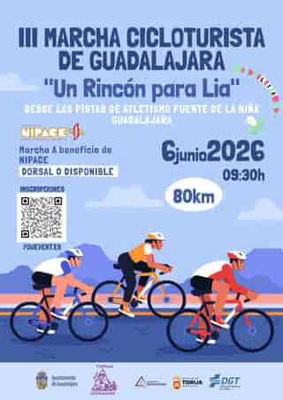 III MARCHA CICLOTURISTA DE GUADALAJARA "UN RINCÓN PARA LIA" en Guadalajara (80km)
