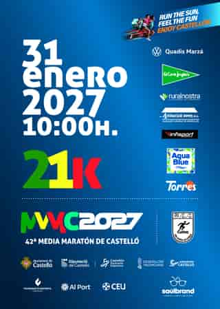 42ª Media Maratón de Castelló 2027 en Castellón de la Plana (21.0975km, 21.0975km)