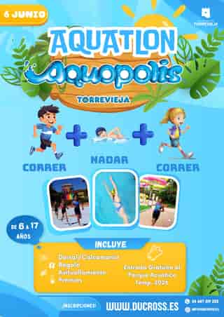 I Aquatlon Aquopolis Torrevieja en Torrevieja (0.45km, 0.45km, 0.45km, 0.45km, 1.2km, 1.2km, 1.2km, 1.2km, 2.2km, 2.2km, 2.2km, 2.2km)