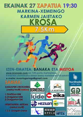 Markina-Xemeingo Karmen jaietako krosa 2026 en Markina-Xemein (7.5km, 7.5km)