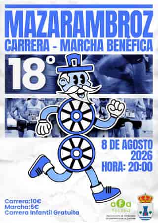 18ª CARRERA Y MARCHA BENÉFICA DE MAZARAMBROZ en Mazarambroz (1km, 2.5km, 5km)