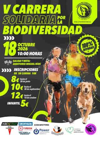V CARRERA SOLIDARIA POR LA BIODIVERSIDAD en Rivas-Vaciamadrid (5km, 10km, 5km, 0.3km, 0.3km, 0.3km)