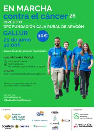 En Marcha contra el Cáncer '26 Circuito DPZ Fundación Caja Rural de Aragón Gallur en Gallur (4.5km)