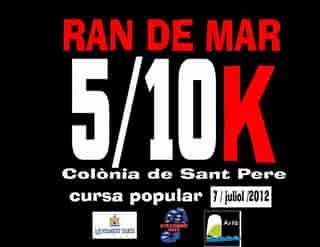 I Cursa 5/10K Ran de Mar 2012 en Colònia de Sant Pere (5km, 10km)