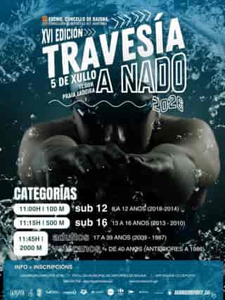 XVI TRAVESÍA A NADO VILA DE BAIONA en Baiona (100meter, 500meter, 2000meter, 2000meter)