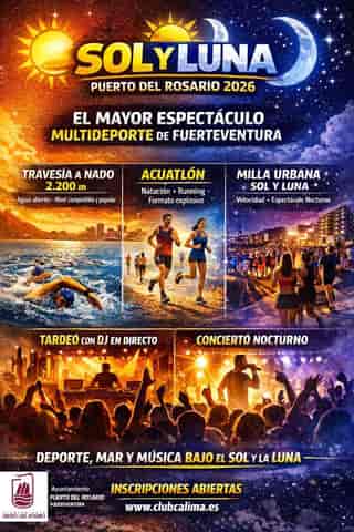 Acuatlón de Promoción Sol y Luna en Puerto del Rosario (6km, 3km, 1.2km, 0.6km, 0.3km, 2.2km, 1.609km)