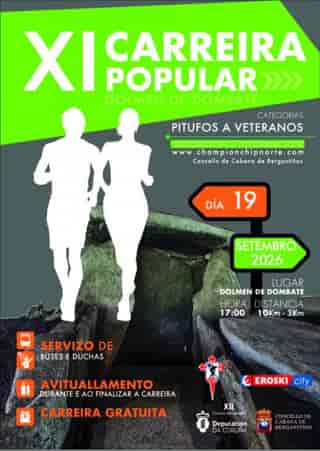 XI CARREIRA POPULAR DOLMEN DE DOMBATE en Dombate, 1, 15119, La Coruña, España (300m, 1000m, 1000m, 3000m, 3000m, 3000m, 3000m, 10000m)