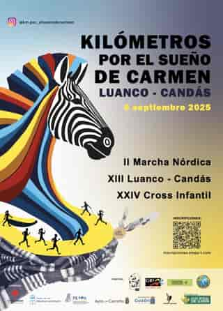 KILÓMETROS POR EL SUEÑO DE CARMEN 2026 en Candás (1km, 1km, 1km, 1km, 1km)
