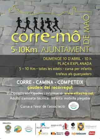 I Cursa Solidaria Corre Mô 2016 en Maó (10km, 5km, 550m)