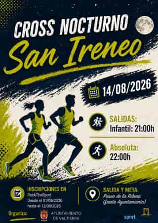 CROSS NOCTURNO SAN IRENEO en Valtierra (0.05km, 0.1km, 0.15km, 0.2km, 0.25km, 0.3km, 0.9km, 1.2km, 2.2km, 6.6km)