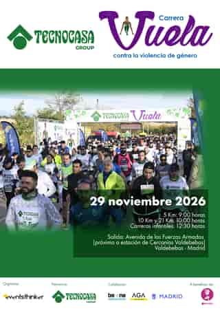 X Carrera TECNOCASA Vuela - Contra la violencia de género en Madrid (10km, 5km, 21.097km)