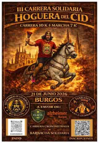 III CARRERA Y MARCHA SOLIDARIA LA HOGUERA DEL CID en Burgos (10km, 7km)