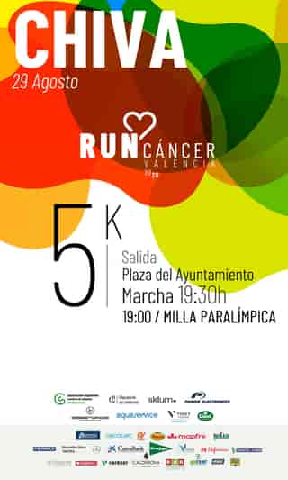 Chiva Contra el Cáncer 2026 en Chiva (5km, 5km, 1.609km)