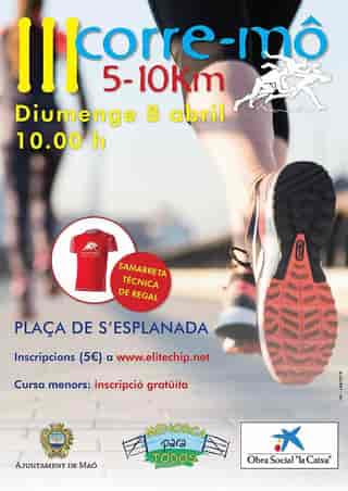 III Cursa Corre Mô 2018 en Maó (10km, 5km, 550m)