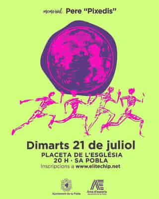 Cursa Popular Nocturna - Memorial Pere Pixedis 2026 en Sa Pobla (50m, 250m, 500m, 750m, 1000m, 3000m, 5000m)