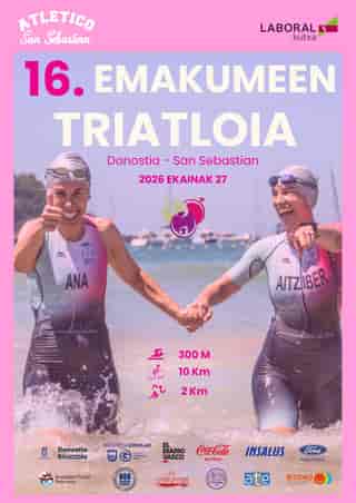 16. Emakumeen Triatloia Donostia / Triatlón de la Mujer Donostia en Donostia / San Sebastián (0.3km, 10km, 2km)