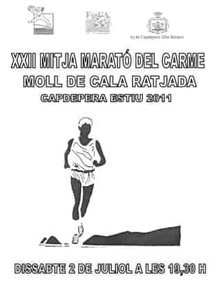 XXII Mitja marató del Carme 2011 en Capdepera (21.097km)