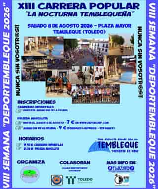 XIII Carrera Popular “La Nocturna Temblequeña” en Tembleque (1km, 6km)