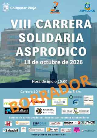 VIII CARRERA Y MARCHA SOLIDARIA ASPRODICO en Colmenar Viejo (10km, 5km, 5km)