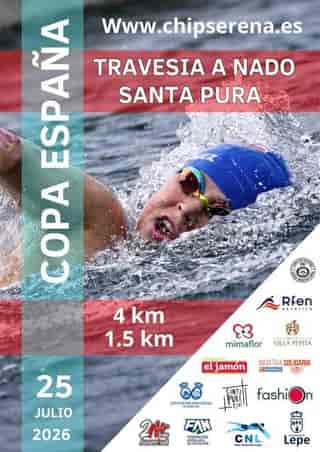 XI TRAVESÍA A NADO SANTA PURA. COPA DE ESPAÑA DE NATACIÓN en Lepe (4km, 1.5km)