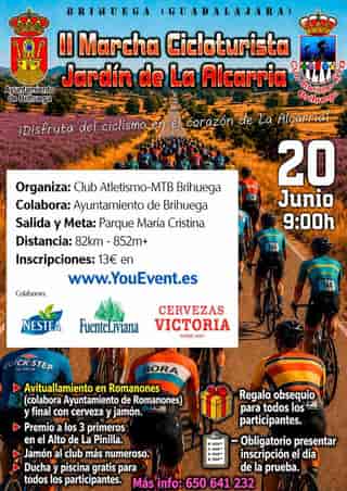 II MARCHA CICLOTURISTA JARDÍN DE LA ALCARRIA en Brihuega (82km)