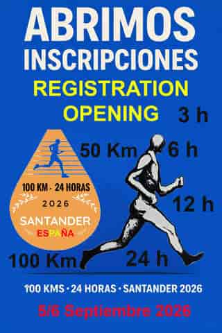 Festival Ultrafondo Santander 2026 en Santander (100km, 24h, 50km, 6h, 12h, 3h)