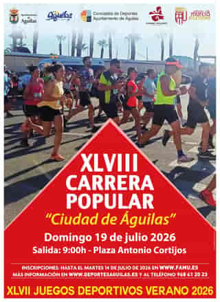 XLVIII Carrera Popular Ciudad de Águilas en Águilas (5km, 1.2km, 0.7km)