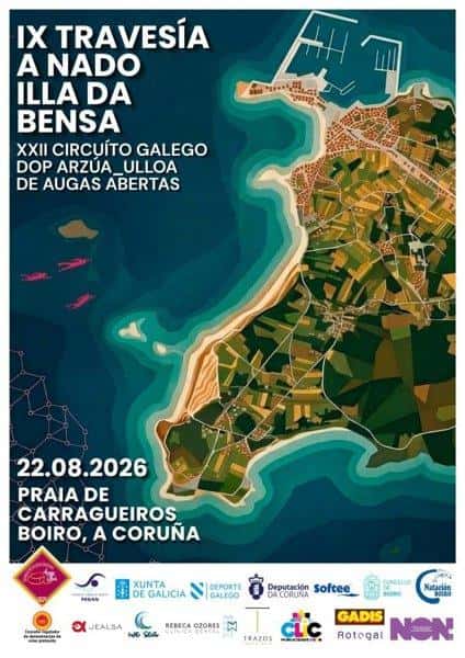 IX TRAVESÍA A NADO ILLA DA BENSA en Boiro (3.5km, 3.5km, 1km, 0.2km)