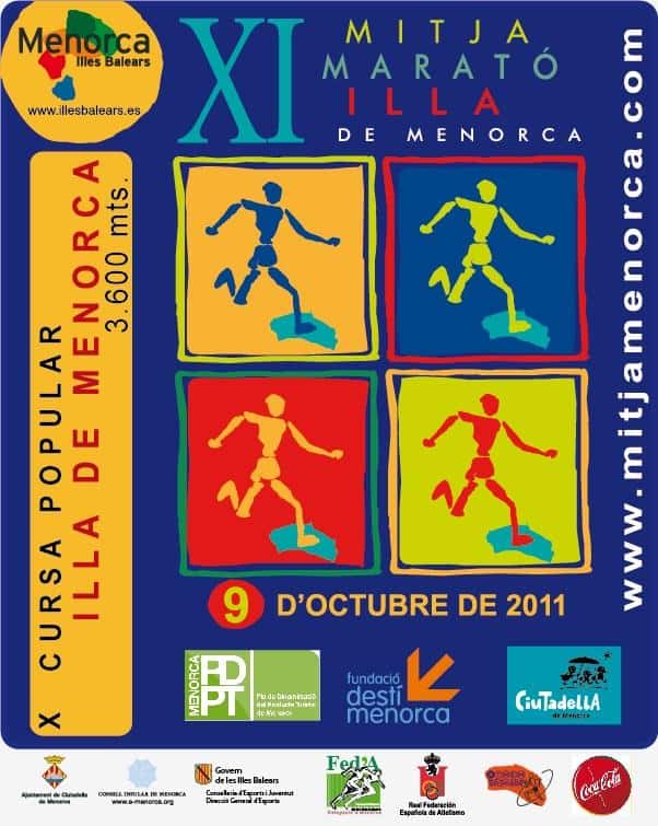XI Mitja Marató Illa de Menorca 2011 en Ciutadella (21.097km)