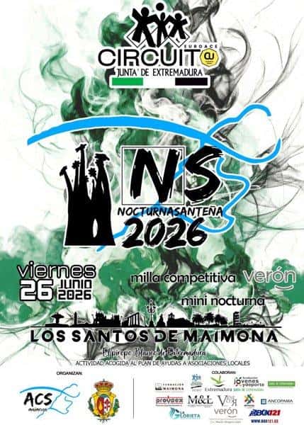 XVIII Nocturna Santeña 2026 en Los Santos de Maimona (1.61km, 0.5km)