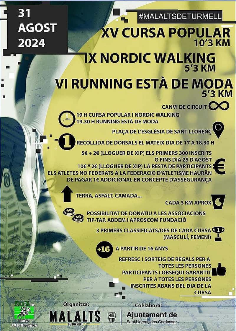 XV Cursa Malalts de Turmell 2024 en Sant Llorenç des Cardassar (10.3km, 5.3km, 5.3km)