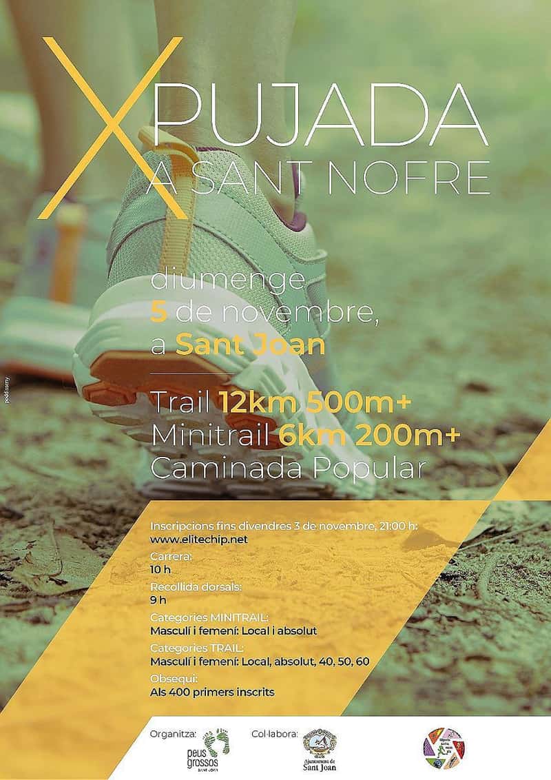 X Pujada a Sant Nofre 2023 en Sant Joan (12km, 5.5km, 5.5km)