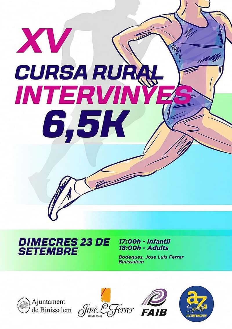 XV Cursa Rural Intervinyes en Binissalem (0.1km, 0.3km, 0.6km, 0.6km, 1.2km, 1.2km, 6.5km)