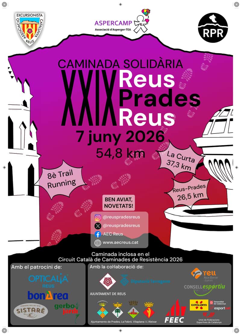 XXIX Caminada Solidària Reus Prades Reus en Reus (54.8km, 54.8km, 37.3km, 26.5km)