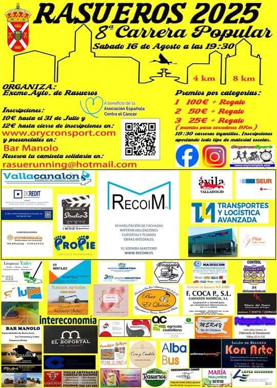 VIII Carrera Popular de Rasueros en Rasueros (8km, 4km)